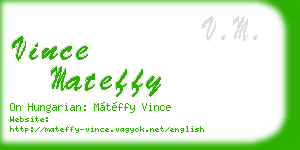 vince mateffy business card