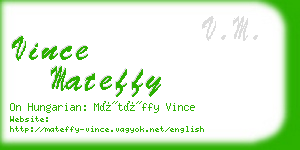vince mateffy business card